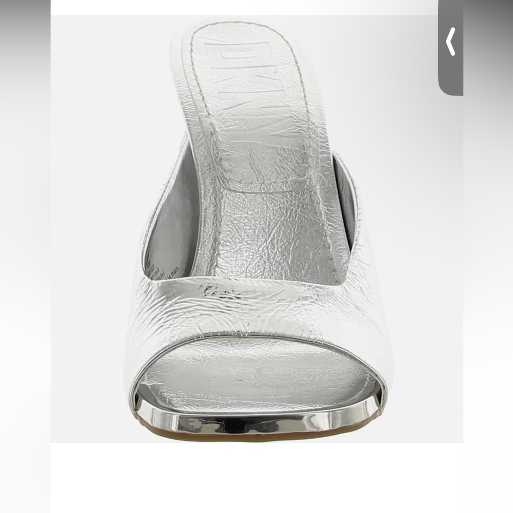 DKNY Anya Crackle Square Toe Metallic Sandal - Picture 3 of 6